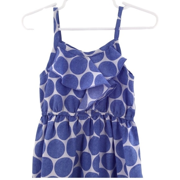 Cherokee Blue Polka Dot Ruffle Dress - Picture 2 of 9